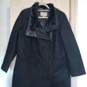 EUC BANANA REPUBLIC Asymmetrical Wool Coat, Sz M